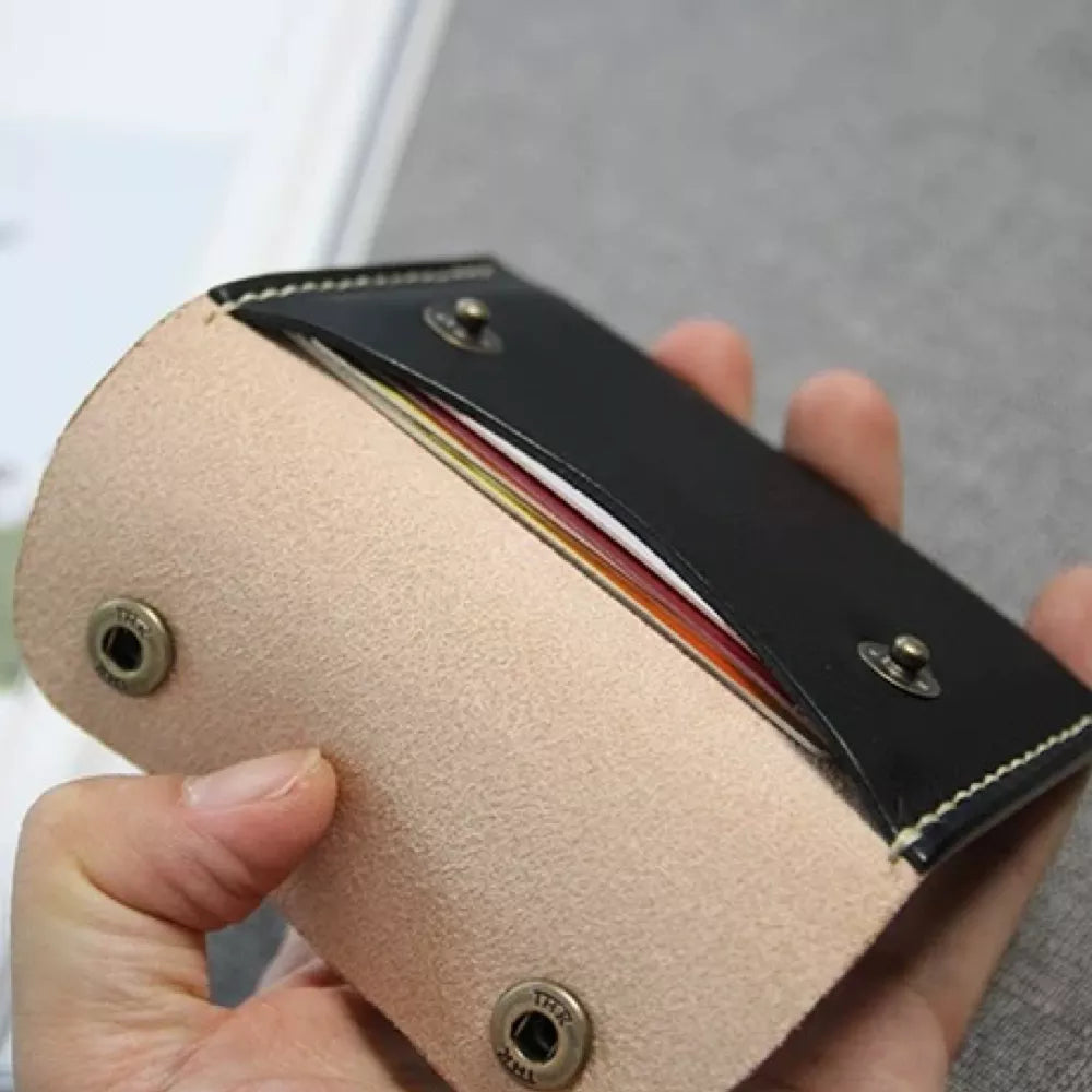 Leather Cardholder Wallet - Genuine Crocodile Card Case for Elite Professionals