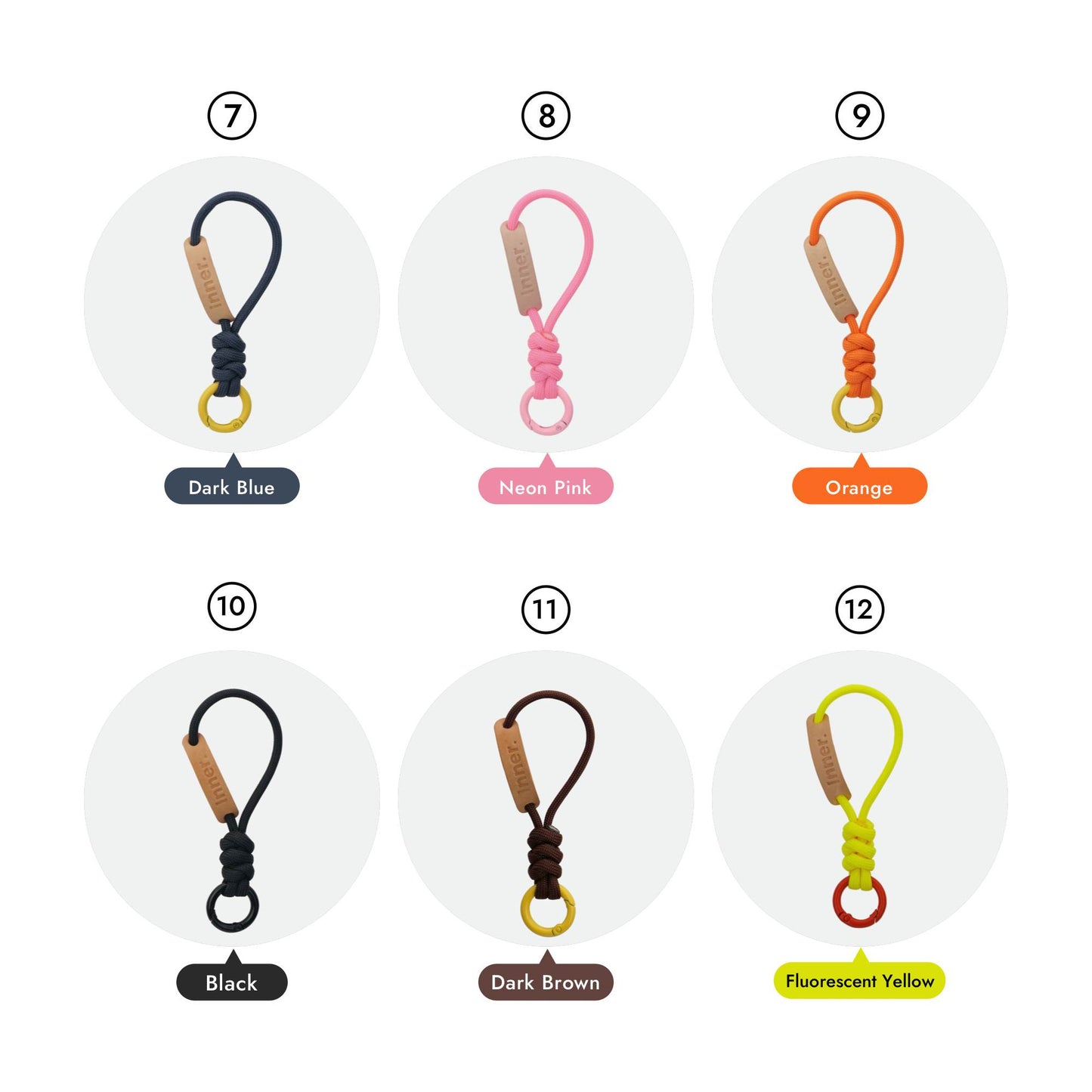 Custom Keyring - Personalized Engraved Letter Polyester Rope for Your Bagļ½Color Selection
