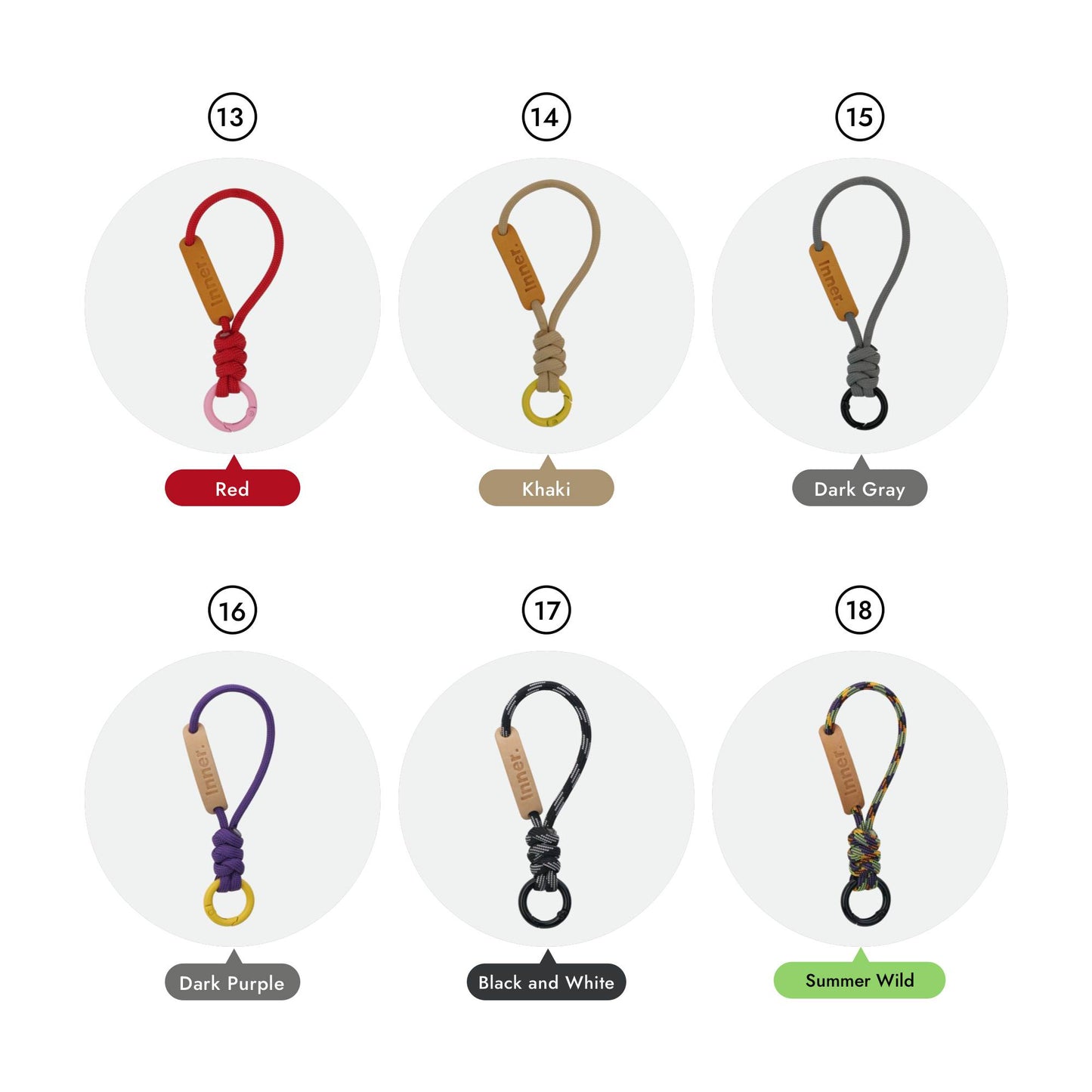 Custom Keyring - Personalized Engraved Letter Polyester Rope for Your Bagļ½Color Selection
