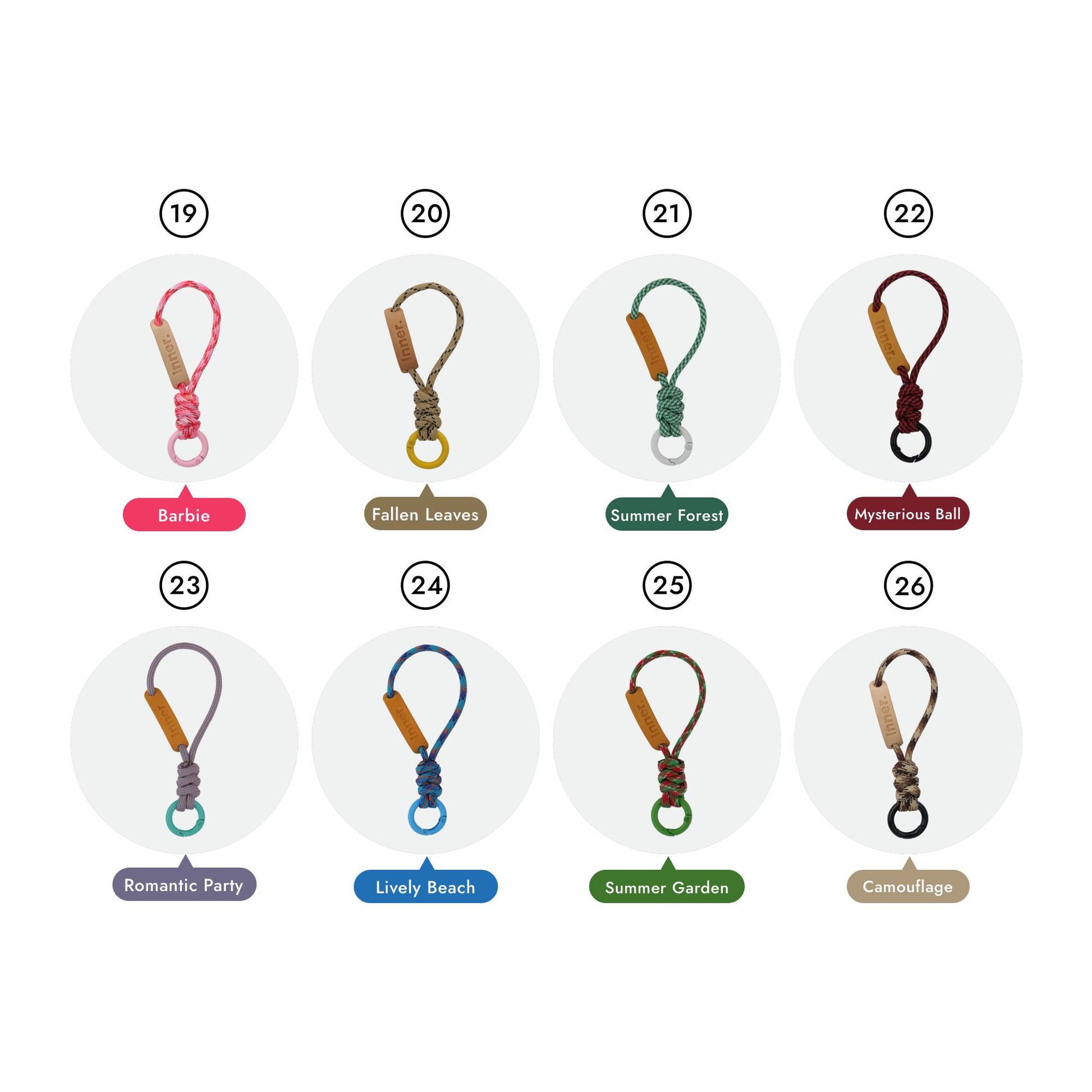 Custom Keyring - Personalized Engraved Letter Polyester Rope for Your Bag|Color Selection