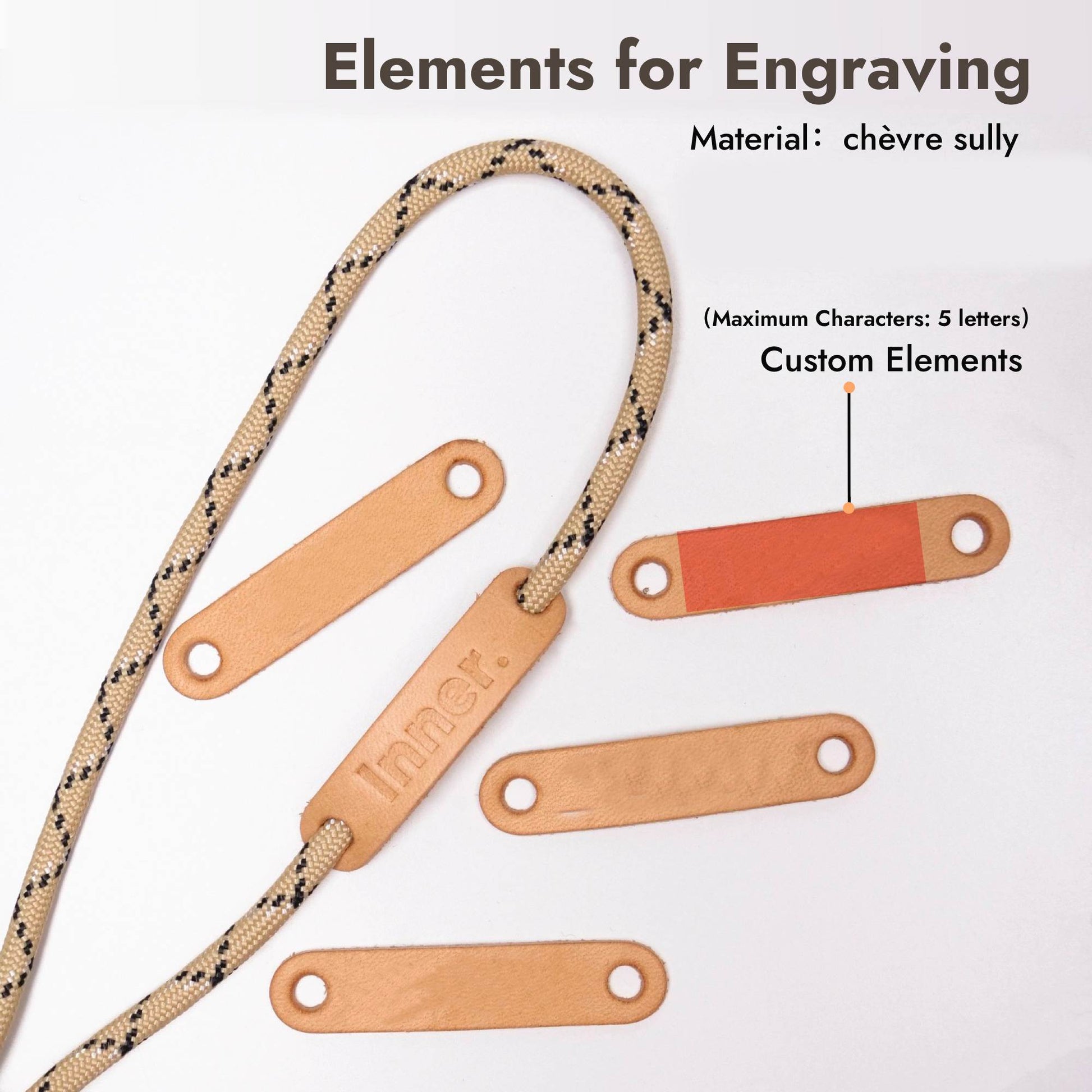 Custom Keyring - Personalized Engraved Letter Polyester Rope for Your Bag