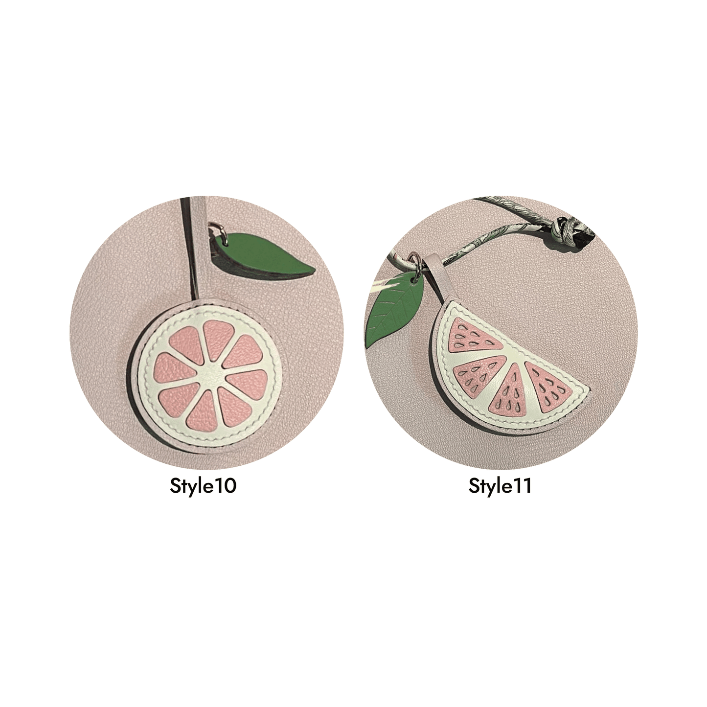 Leather Bag Charm - Handmade Fruit Slice keychain Gift | WittyWilding