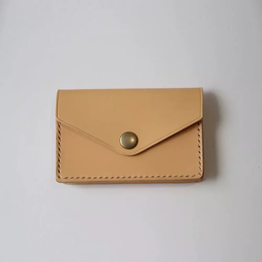 Nature Vegetable-Tanned Leather Cardholder Wallet - Simplicity Style Card Case