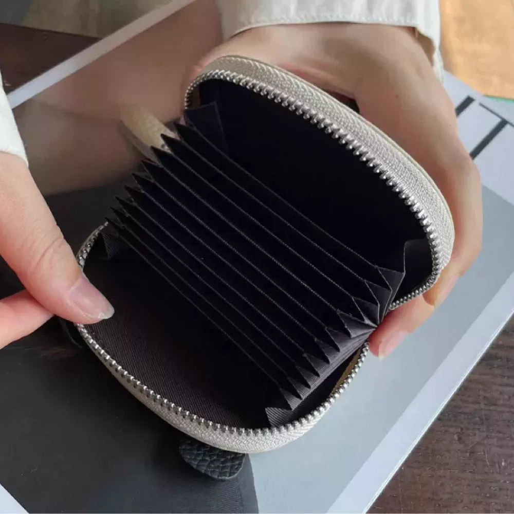 Leather Cardholder Wallet - Adorable Panda-Shaped Card Case