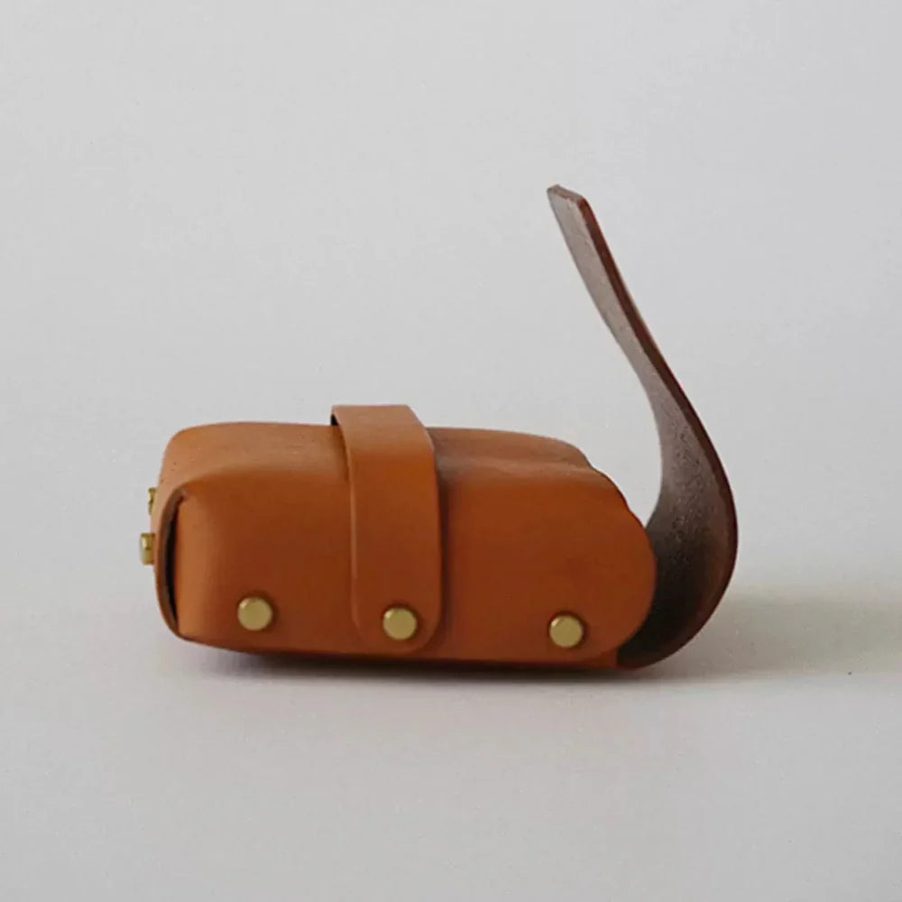 Leather Lipstick Case- Hand-Stitched Chapstick Holder & Mini Cosmetic Pouch