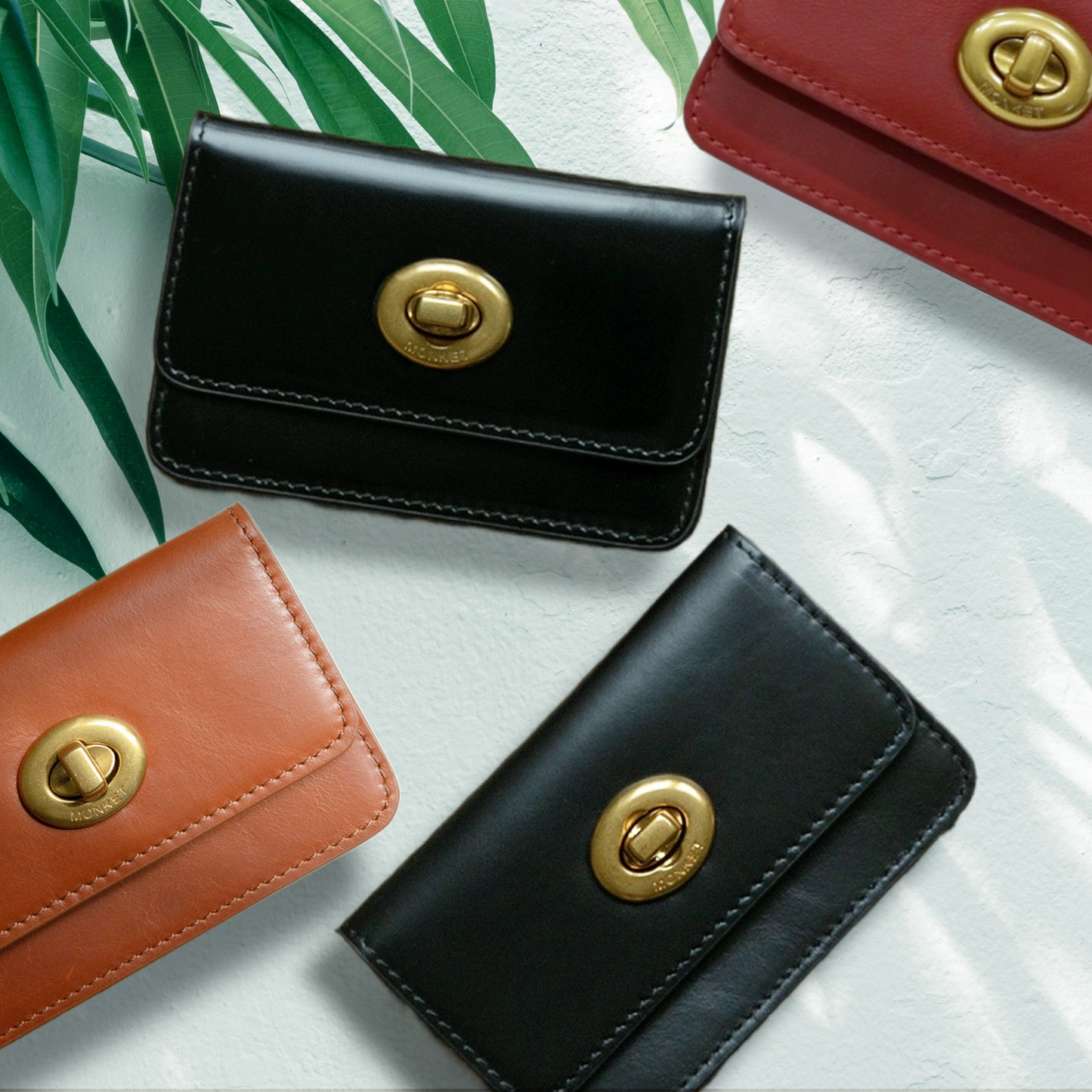Vintage Wallet - Waxed Full-Grain Leather Lock Wallet - WittyWilding