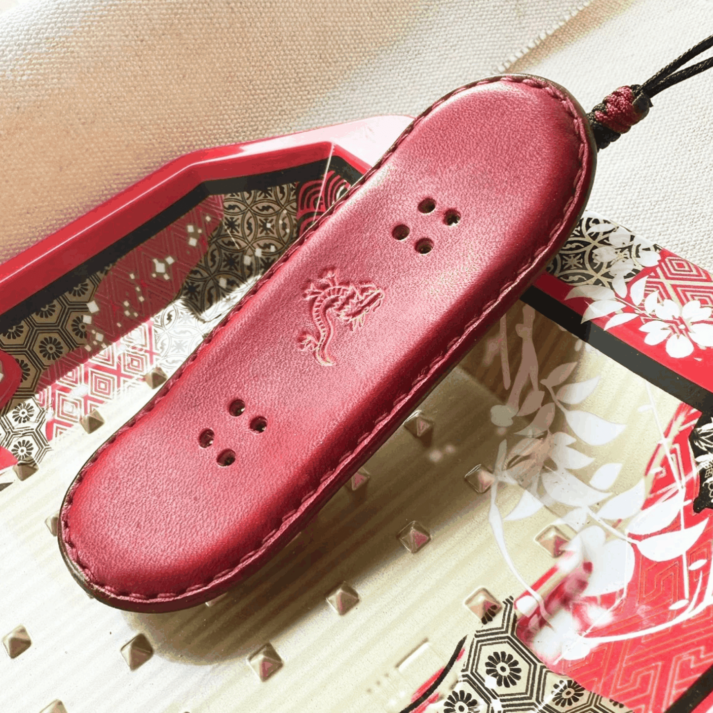 Leather Keychain - Exquisite Miniature Skateboard Charm | WittyWilding