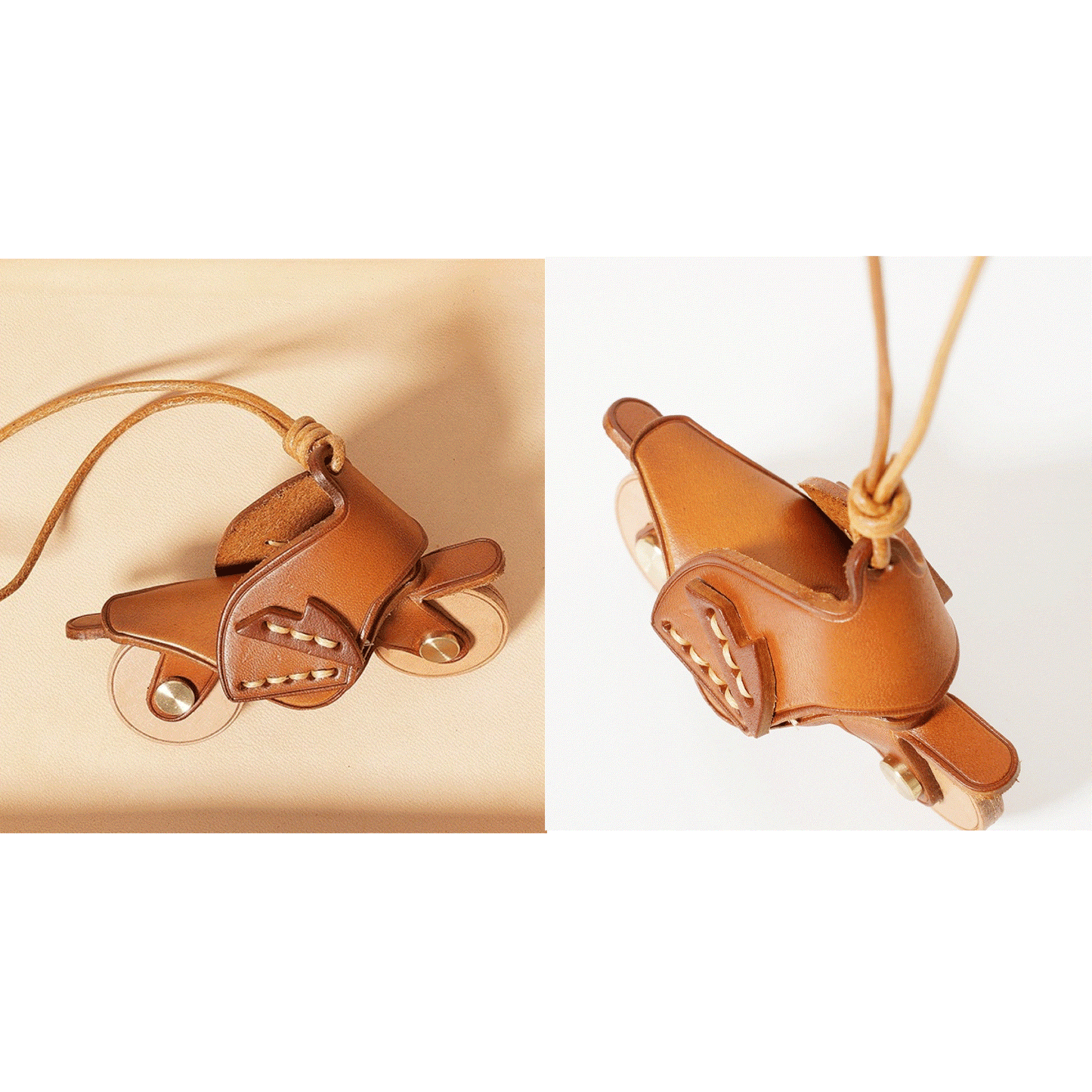Leather Keychain - Handmade Cool Motorcycle Charm | WittyWilding