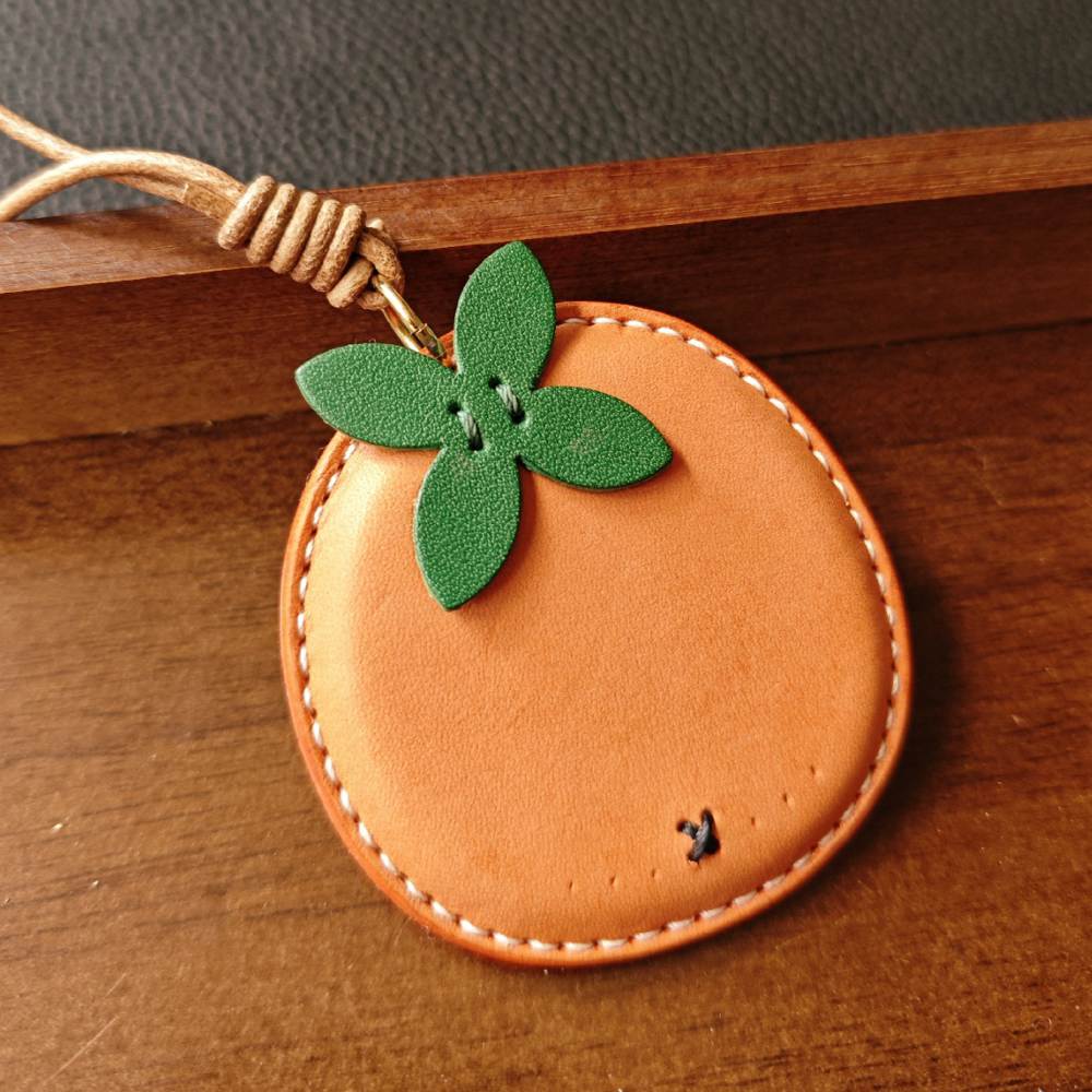 Fruit Leather Bookmark - Tangerine Pendant For Notebook & Bag | Orange Keychain