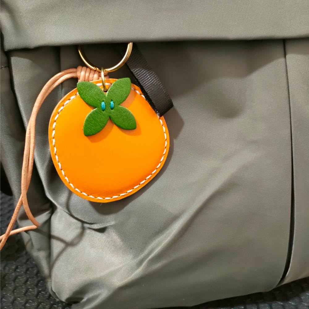 Fruit Leather Bookmark - Tangerine Pendant For Notebook & Bag | Orange Keychain