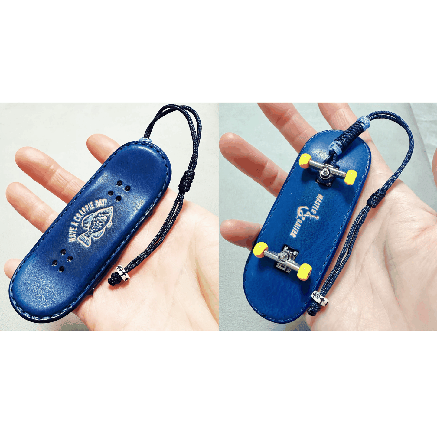 Leather Keychain - Exquisite Miniature Skateboard Charm | WittyWilding