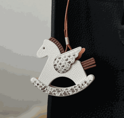 Leather Bag Charm - Customized Rocking Horse Keychain,Hanging Ornament