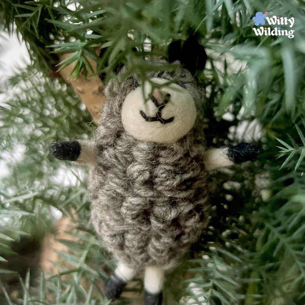 Wool Needle Felting - Adorable Lamb Charm,Handmade Christmas Ornament