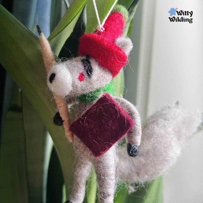 Wool Needle Felting - Badger Teacher Bag Charm,Handmade Christmas Gift