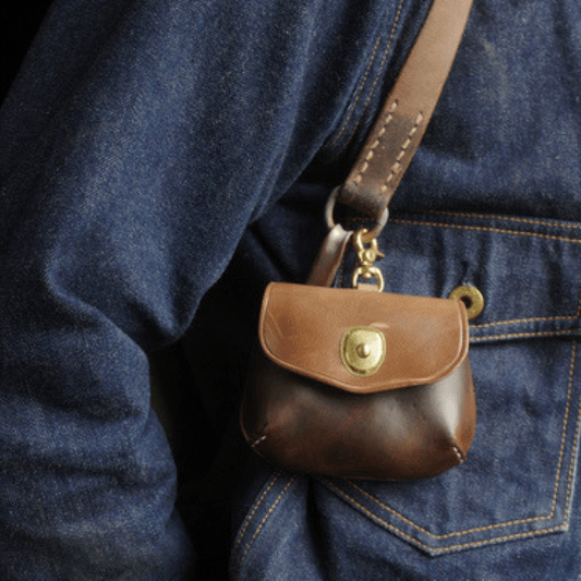 Leather Waist Bag - Horween Leather Belt Pouch, Shoulder Pouch