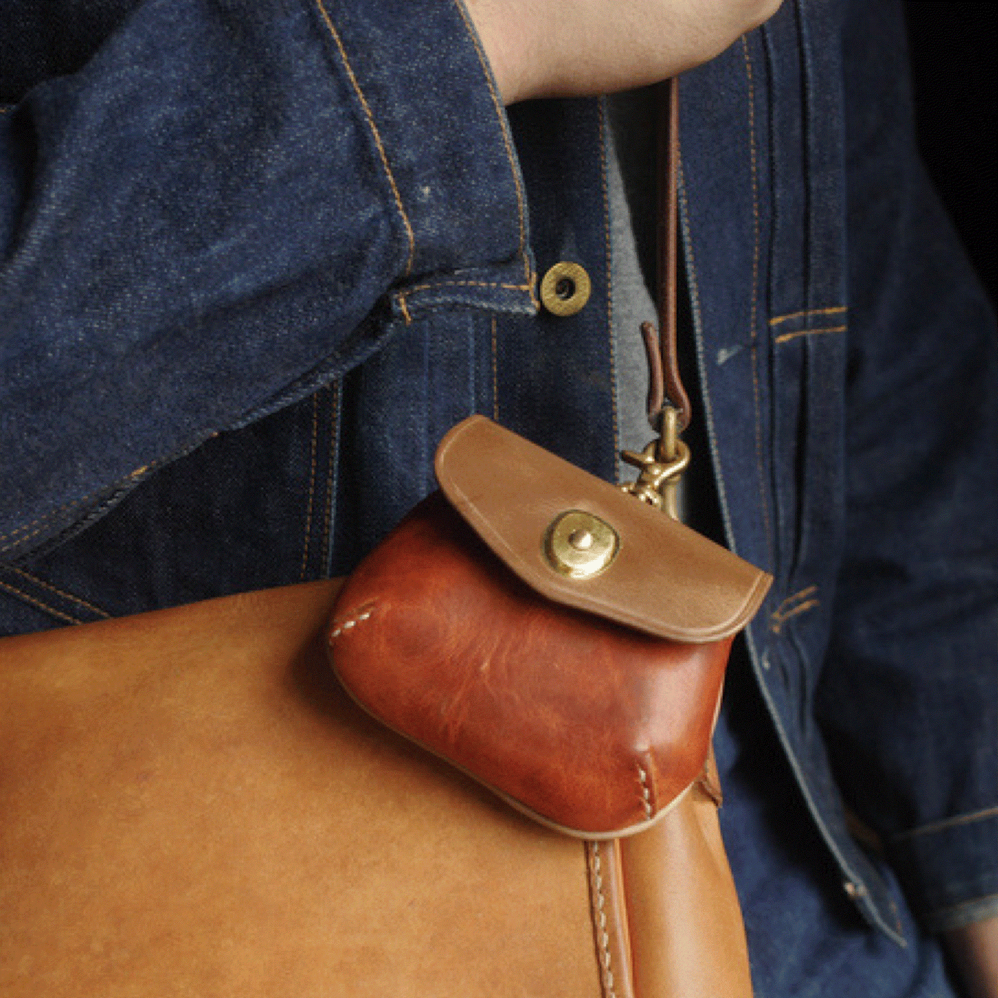 Leather Waist Bag - Horween Leather Belt Pouch, Shoulder Pouch