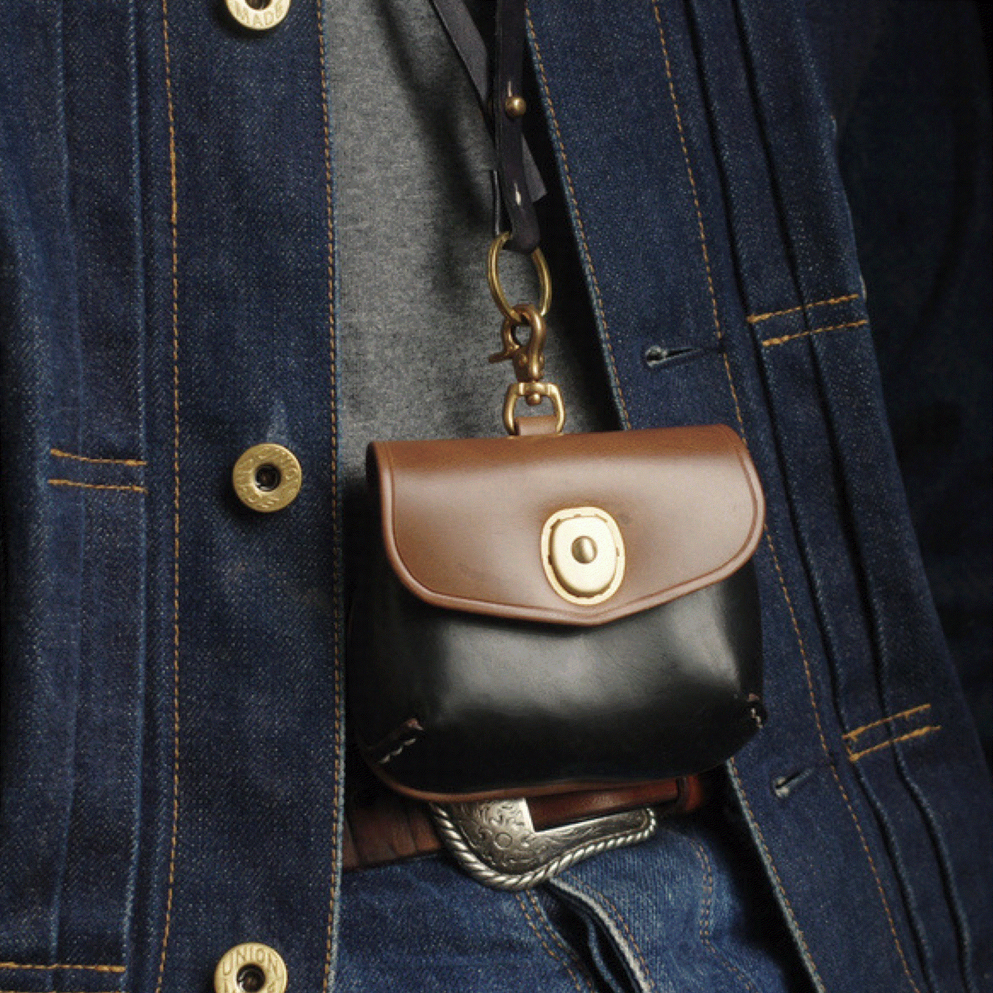 Leather Waist Bag - Horween Leather Belt Pouch, Shoulder Pouch