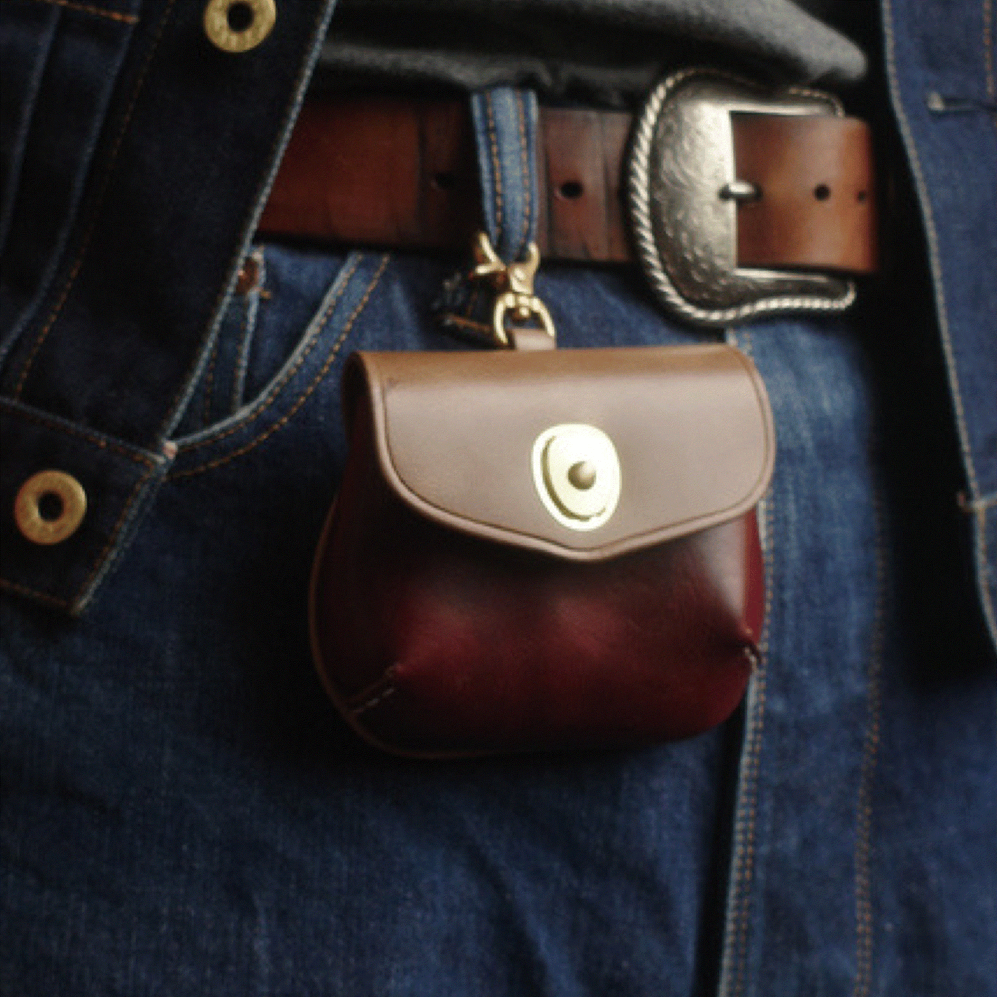 Leather Waist Bag - Horween Leather Belt Pouch, Shoulder Pouch