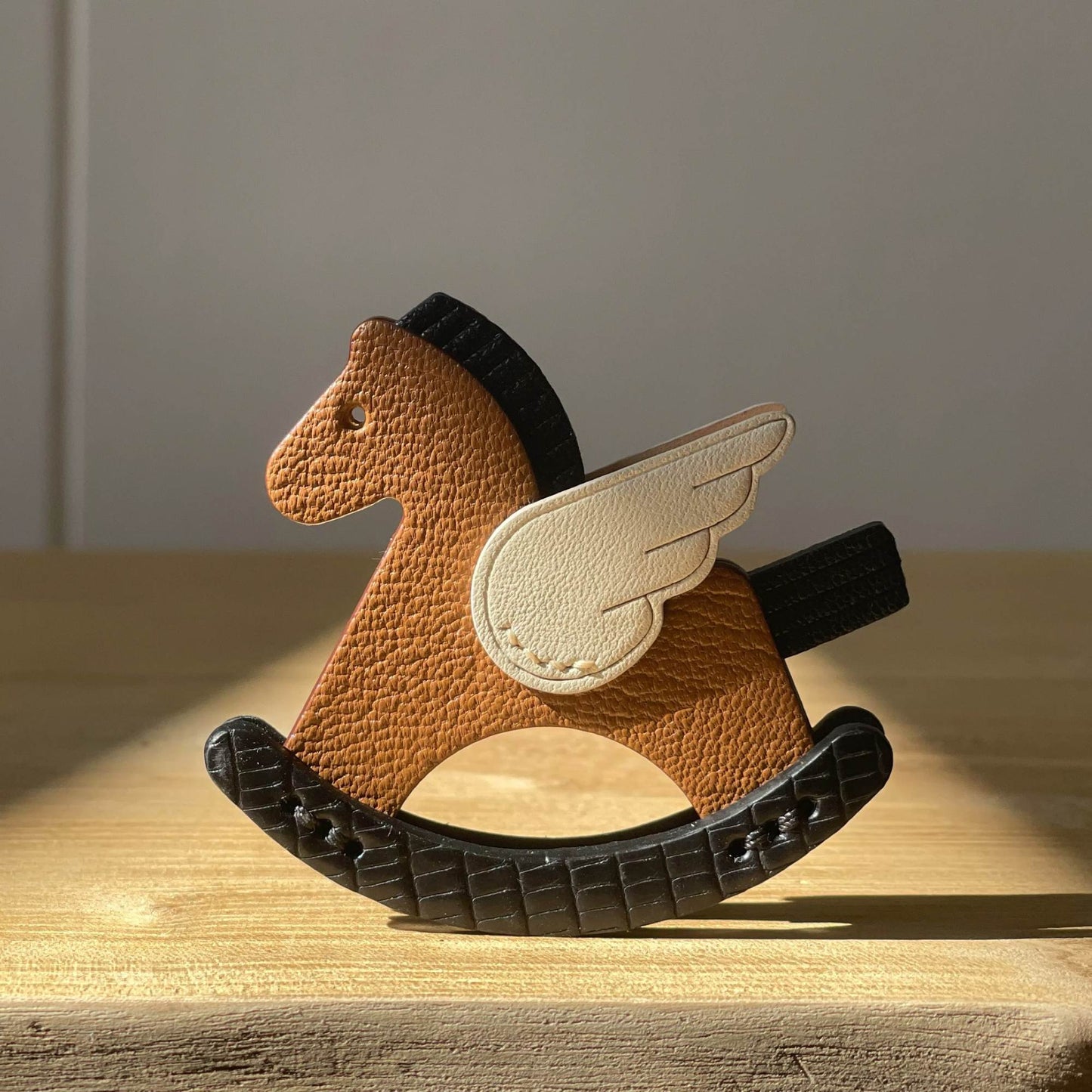 Leather Bag Charm - Customized Rocking Horse Keychain,Hanging Ornament