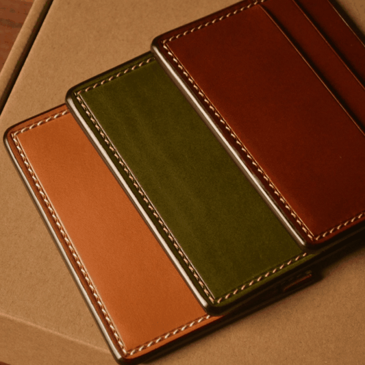 Leather Cardholder - Vintage Card Case, Card Wallet, Handmade Wallet