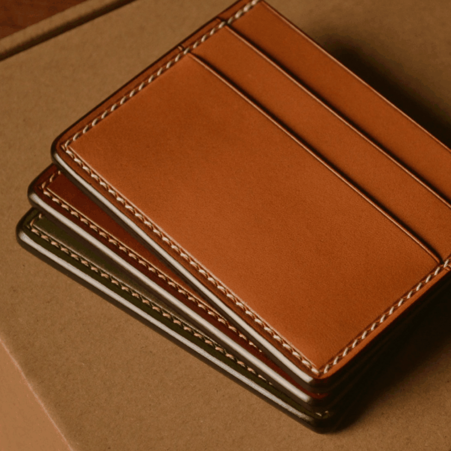 Leather Cardholder - Vintage Card Case, Card Wallet, Handmade Wallet