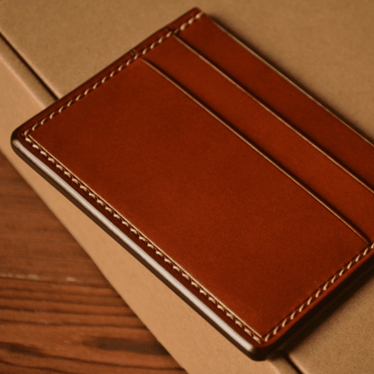 Leather Cardholder - Vintage Card Case, Card Wallet, Handmade Wallet