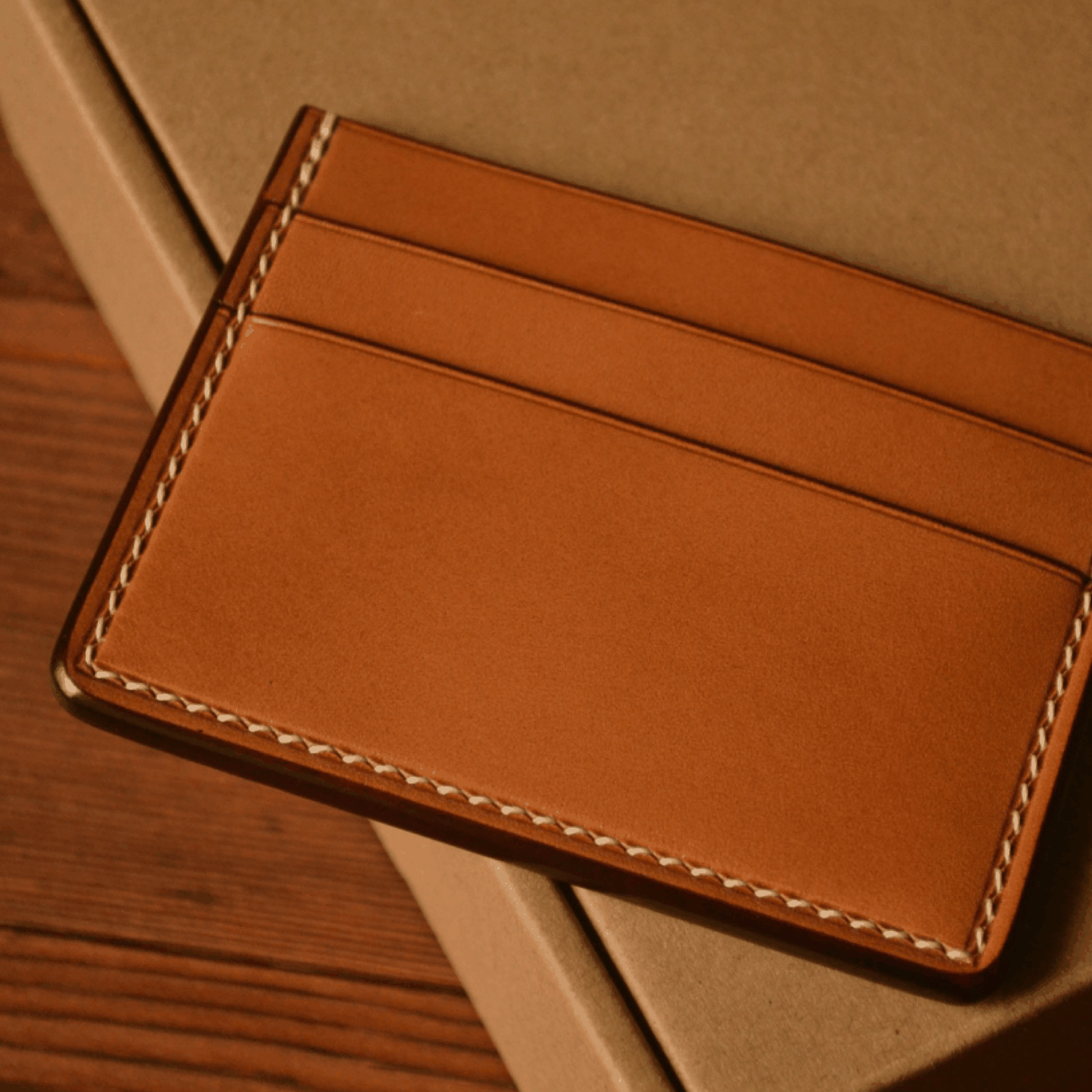 Leather Cardholder - Vintage Card Case, Card Wallet, Handmade Wallet