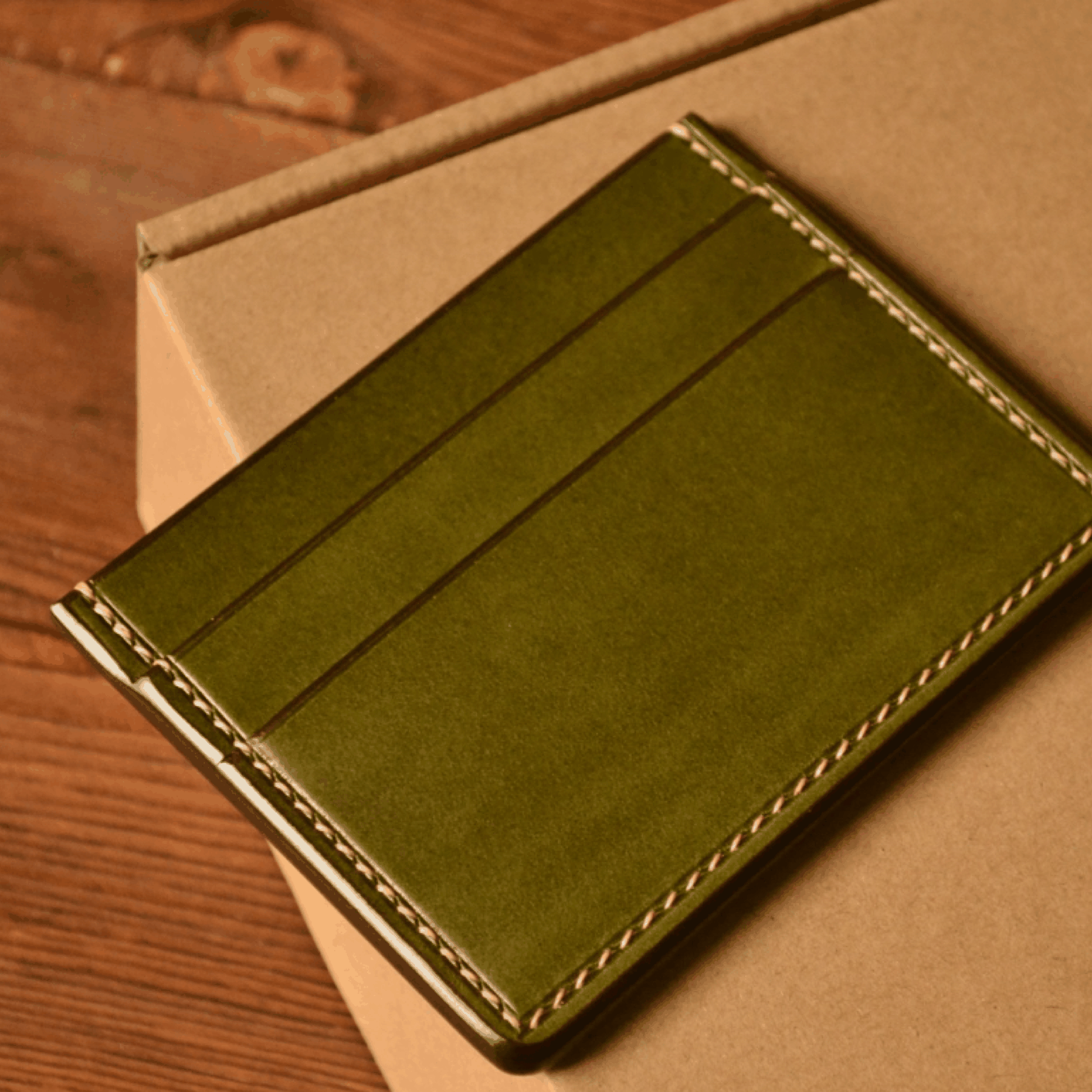 Leather Cardholder - Vintage Card Case, Card Wallet, Handmade Wallet