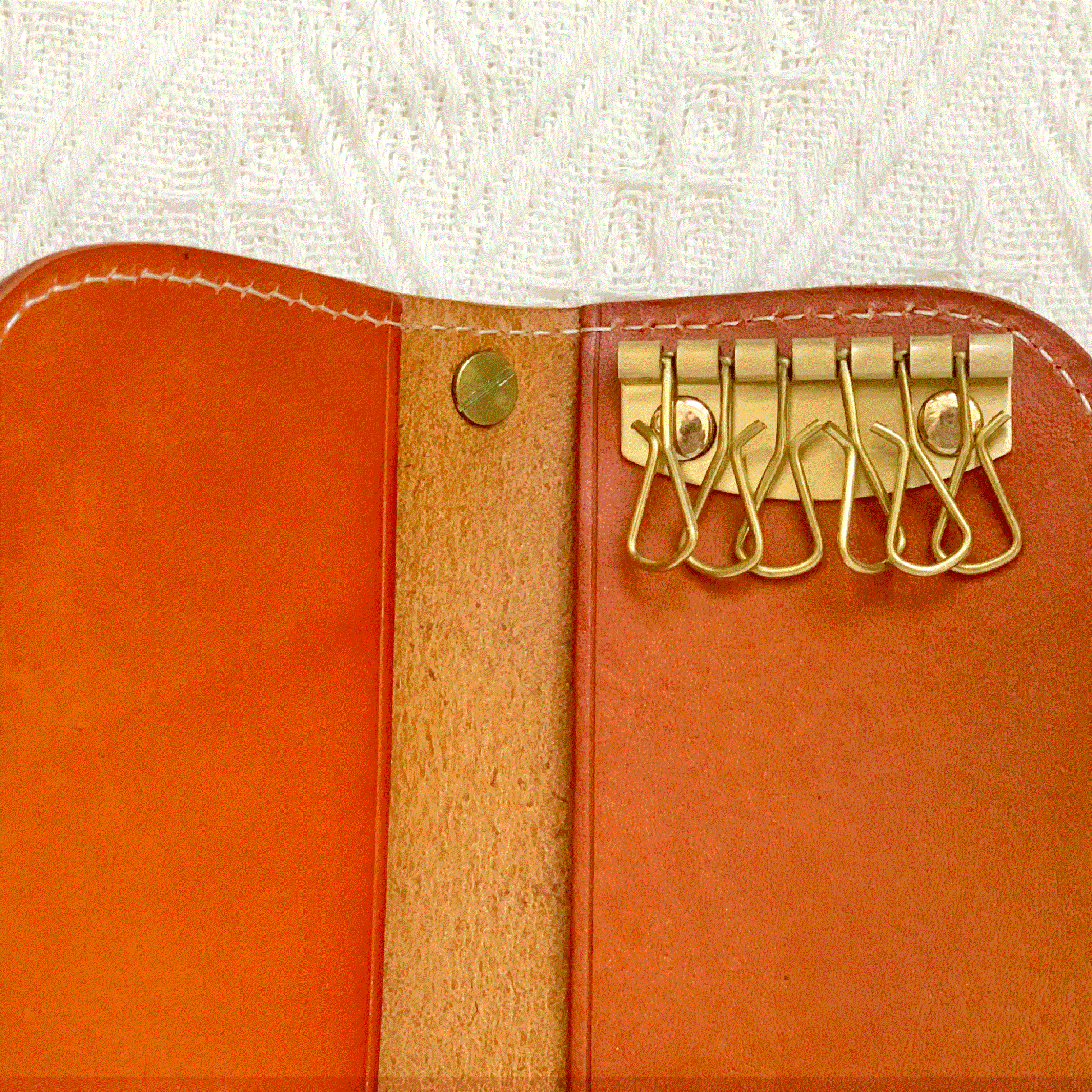 Leather Key Holder - Vintage Key Organizer, Key Pouch, Keychain Wallet