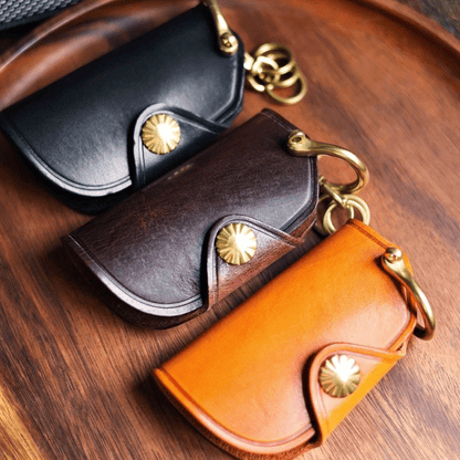 Leather Key Holder - Vintage Key Organizer, Key Pouch, Keychain Wallet